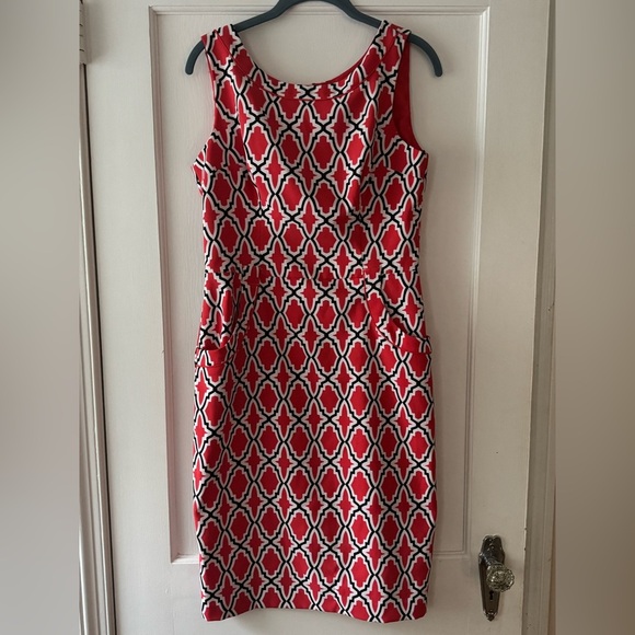 London Times Dresses & Skirts - London Times Pink, Black and White Patterned Mini Dress size 10